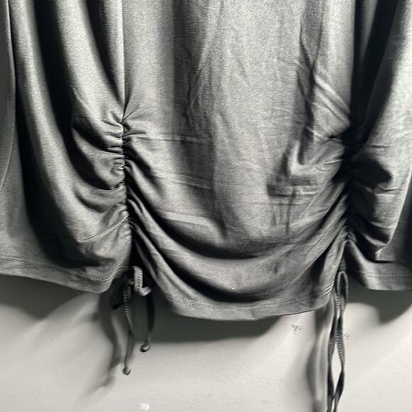 M. Fasis Dark Gray Ruching Tank Top Size Large - Picture 2 of 8